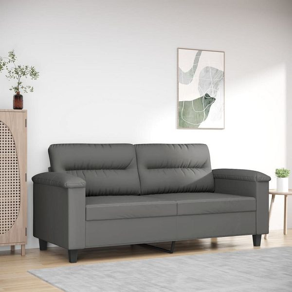 vidaXL 2-Sitzer-Sofa Dunkelgrau 140 cm Mikrofasergewebe, 359563