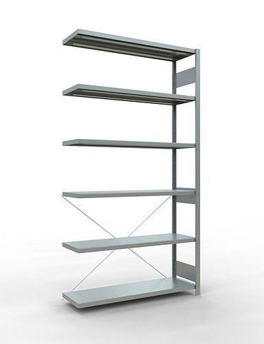 Schulte Fachbodenregal, Anbaufeld, 6 Lagerebenen, Kreuzstrebe, Fachlast 250 kg, 1306 x 436 x 2500 mm, 278764