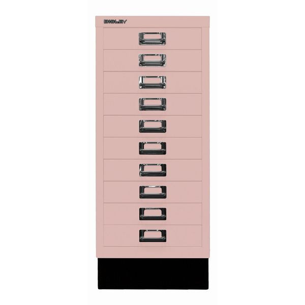 Bisley MultiDrawer™, Inkl. Sockel, DIN A4, 10 Schubladen, 620 pastellpink, L2910S620