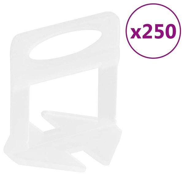 vidaXL Fliesen-Nivellierclips 250 Stück 2 mm, Top-Qualität, 155276