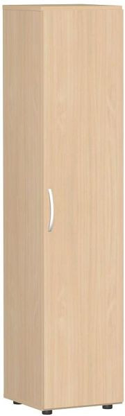 geramöbel Flügeltürenschrank mit Standfüßen, Griff links oder rechts, inkl. Türdämpfer, nicht abschließbar, 400x420x1808, Buche/Buche, S-345100-BB