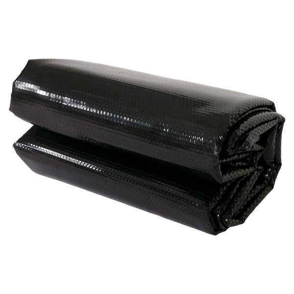 Mendler Pool-Abdeckung Wärmeplane Abdeckplane Solarplane Solarabdeckung, Stärke: 400 µm, oval 7,31x3,65m schwarz, 66369