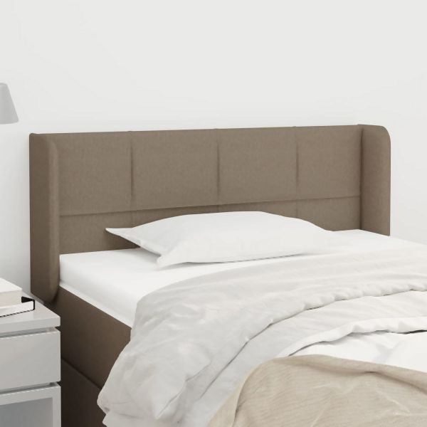vidaXL Kopfteil mit Ohren Taupe 93x16x78/88 cm Stoff, 3118754