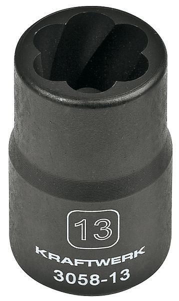 Kraftwerk Ausdreh-Stecknuss 1/2" 13 mm, 3058-13, 7612206081887