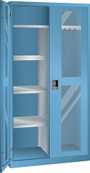 LISTA Flügeltürschrank (BxTxH) 1000x500x1950mm CODE Lock, Lichtblau, 4 Verstellböden, 1 Garderobenstange, 60.611.010.C