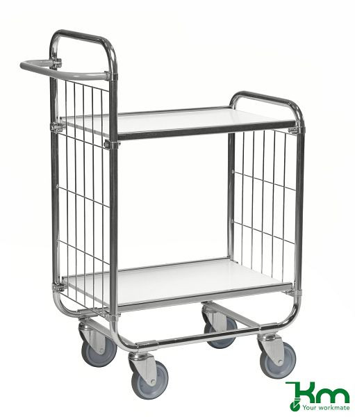 Kongamek Kommissionierwagen Serie 8000, 4 Lenkrollen, 2 davon mit Bremsen, 815 x 470 x 1120 mm, KM8000-2SB