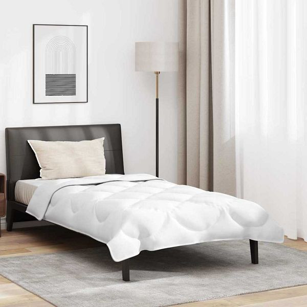 vidaXL Steppbett mit Kissen 2-teilig Weiß 135 x 220 cm Mikrofaser, 3376769