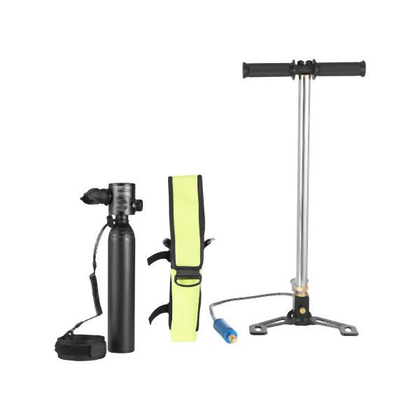 VEVOR 0,5L Tauchflasche Tauchtank Tauchausrüstung Nachfüllbar mit Pumpe, QSYQP05L1GYQQ8VM7V0