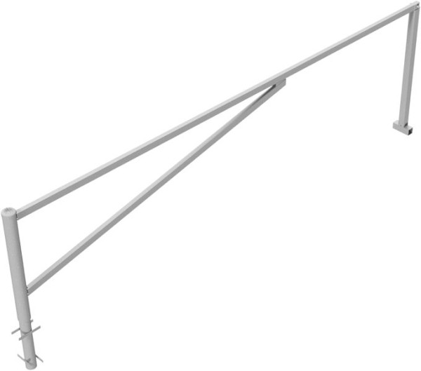 Schake Drehschranke, zum Einbetonieren, feuerverzinkt, lichte Weite: 4500 mm, für Vorhangschloss, 413_450V