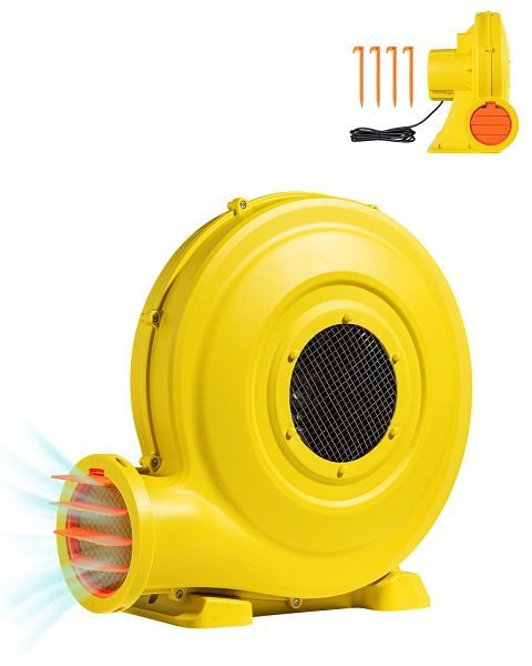 VEVOR Radialventilator Gebläse, Hüpfburg Pumpe Hochdruckgebläse 1,2/1,3PS 950W, QMFJ750W2D3MYVROFV2