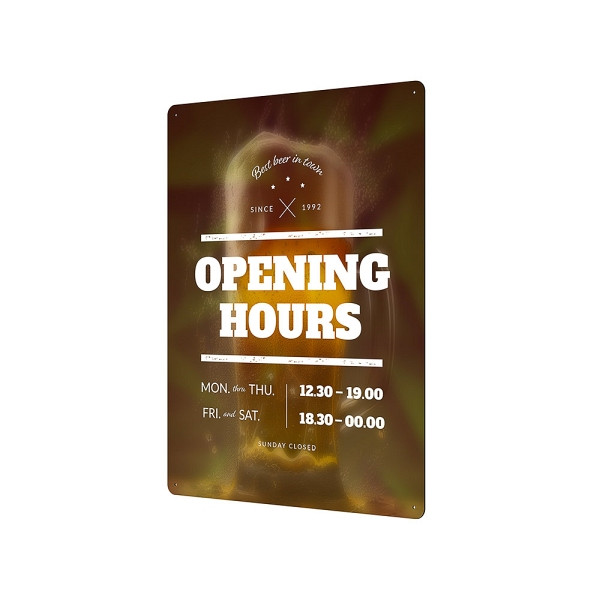 Showdown Displays Outdoor Wandschild 60 x 80 cm BOND 3 mm, FBO600x800-BW3