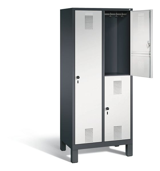 C+P Kombi-Spind Evolo, H1850xB810xT500mm, Farbe: Schwarzgrau / Lichtgrau, 48610-22 S10012