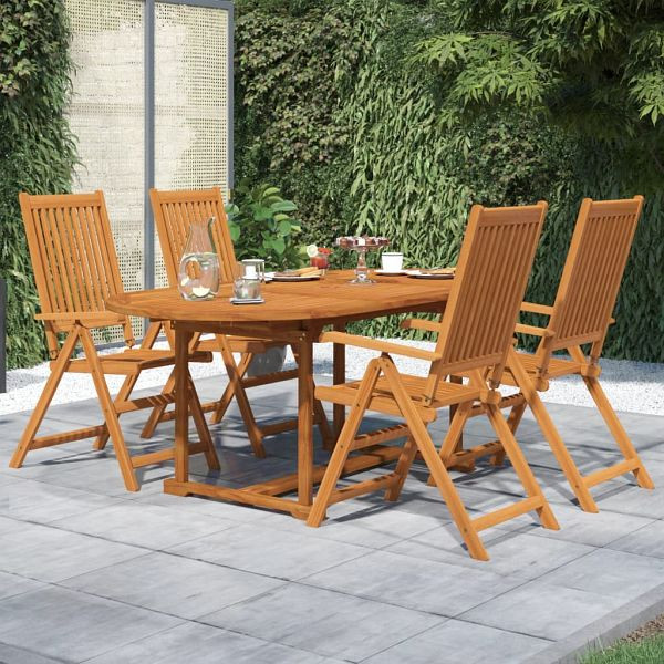 vidaXL 5-teilig Garten-Essgruppe Massivholz Akazie, 3079643