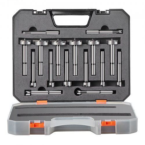 VEVOR 16-tlg. Forstnerbohrer Set 6-41mm Holzbohrer Satz Kohlenstoffstahl Topfbohrer Set HRC48-51 Klingen, HJMGPYZCSJT162UVBV0