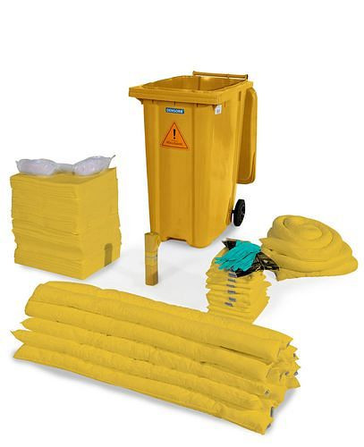 DENSORB Notfall-Set im Rollcontainer B 36, gelb, Ausführung Spezial, 267668