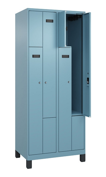 C+P Z-Spind Evolo PLUS, Füße, 4 Fächer, 1950x800x500mm, 0010/0010, Zylinderschloss, 049013-224 S10043