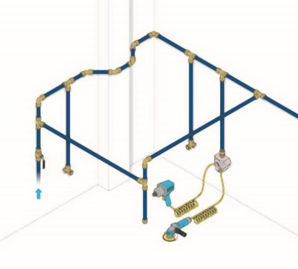 ELMAG ALU-Druckluftrohr Ø 22 x 20 mm, Stangenware 3m, 20 bar, VE: 20x 3m = 60m, 12801