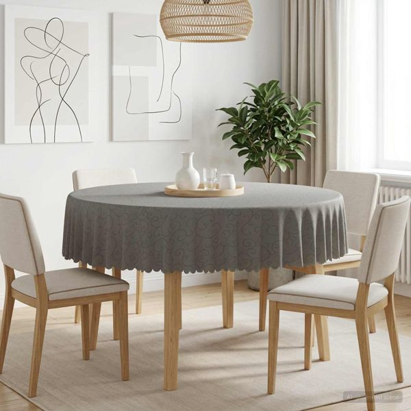 vidaXL Tischdecke 5 stk. Rund Hellgrau Ø 180 cm, 42040500