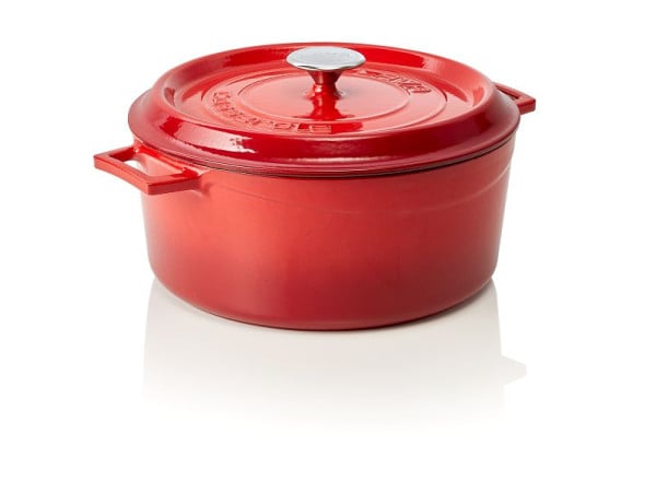 WAS Bräter Durchmesser oben 29 cm, Höhe 12,5 cm, rot, 363400028