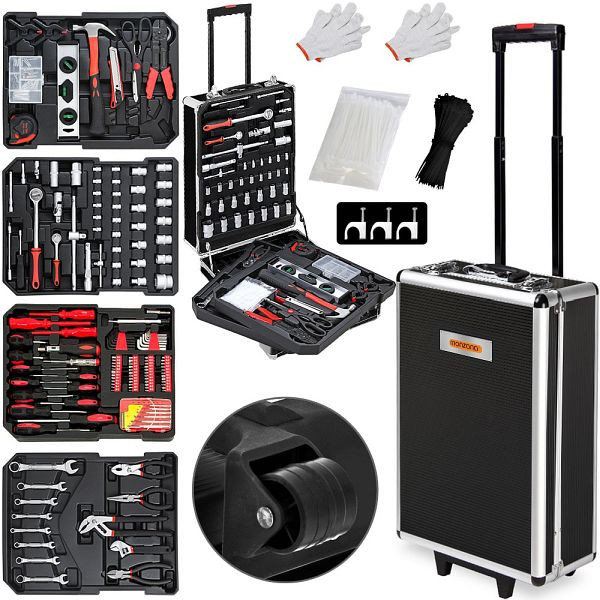 monzana Werkzeugtrolley 899-tlg Anthrazit, 106823, 4250525362688