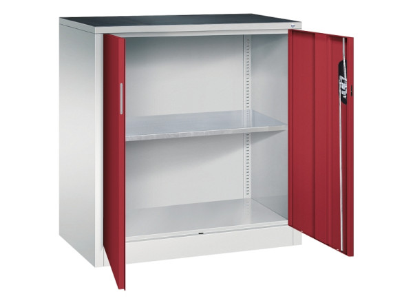 C+P Flügeltürenschrank Acurado, H1000xB930xT500mm, 7035/3003, 8821-000 S10369