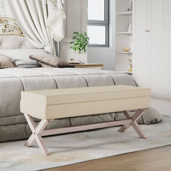 vidaXL Hocker mit Stauraum 110x45x49 cm Leinen, 344522, 8720287212676
