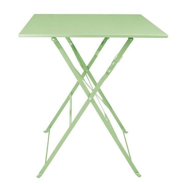 Bolero Square Pavement Style Klapptisch aus Stahl hellgrün 600 mm, FT271