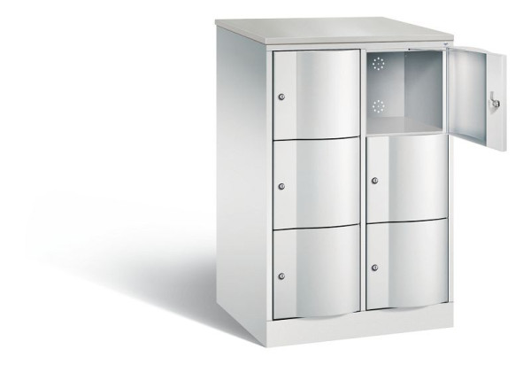 C+P XL-Schließfachschrank Resisto, H1255xB772xT640mm, Farbe: Lichtgrau, 8573-273 S10134