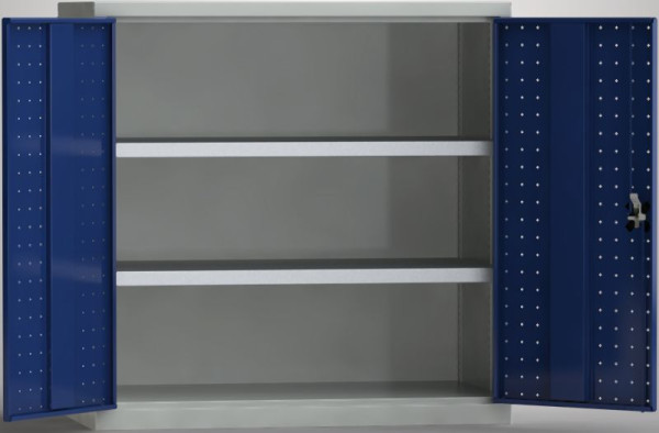 KLW Universalschrank, 1000x1000x605mm, abschließbare Flügeltüren, Quadratlochung, 2 verzinkte Fachböden (80 kg), verstellbar, 7FN-NA1000YD-0204XRB