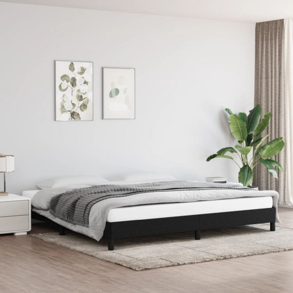 vidaXL Bettgestell Schwarz 200x200 cm Stoff, Polyester, 346746