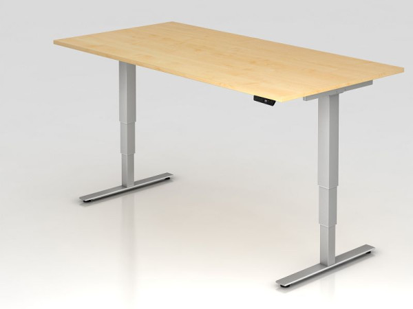 Hammerbacher Sitz-Steh-Schreibtisch elektrisch 200x100cm Ahorn, Arbeitshöhe 63,5 -128,5 cm, VXDSM2E/3/S