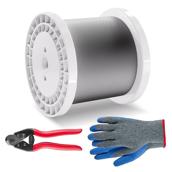 VEVOR Stahlseil Rostfrei, 3,18mmx305m 7,1kN 7x7 Litzen, BXGGSSBXG3163WG03V0