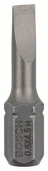 Bosch Schrauberbit Extra-Hart S 0,6 x 4,5, 25 mm, 3er-Pack, VE: 5 Stück, 2607001459