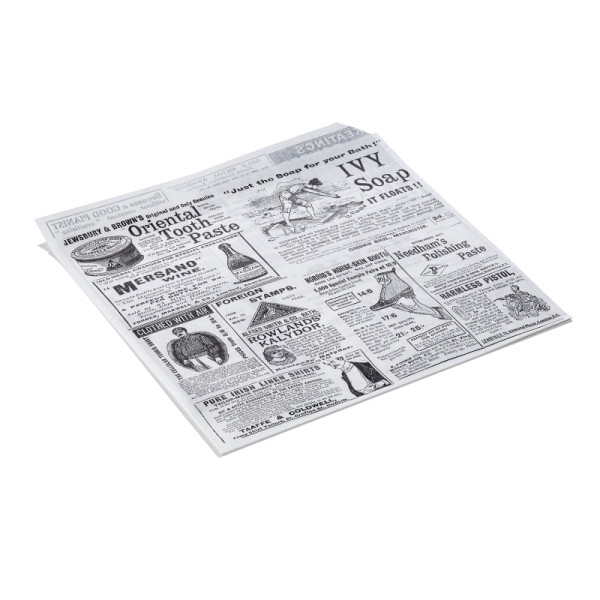 WAS Takeawaytüte Times White Set WRAP & GO, 17 x 18 cm, Set á 500 Stück, 2-seitig geöffnet, Fettpapier, 9996018