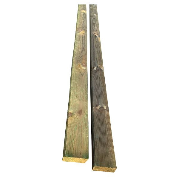 T&J Zaunriegel für Gartenzäune, 28 x 70 x 2400 mm, kdi grün, angeschrägt, 17710