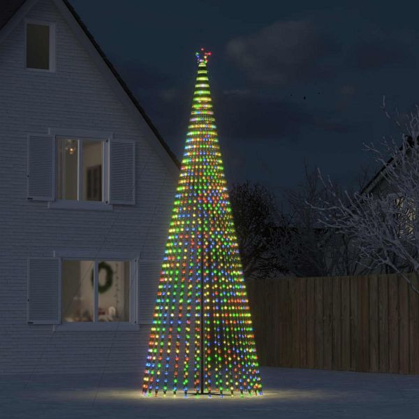 vidaXL Weihnachtsbaum Kegelform 1544 LEDs Mehrfarbig 500 cm, 358075