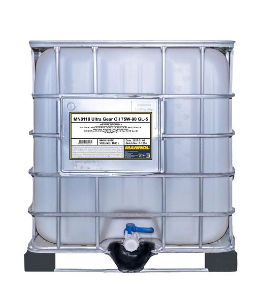 MANNOL 8118 Ultra Ganzjahresgetriebeöl 75W-90 GL-5, VE: 1000 l, MN8118-IBC