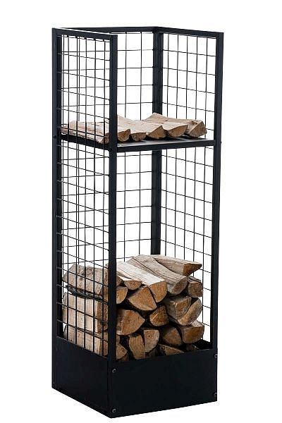 CLP Kaminholzständer Forrest 40x40x120, schwarz, 1617857120