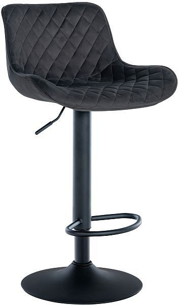 CLP Barhocker Minosa Samt, schwarz, 321060, 4251756480370