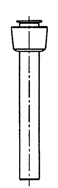 Benkiser Ablauf komplett für Artikel 666 - 677/699 mit Spülrohr 180 mm lang, Dichtung und konischer Überwurfmutter, 0645835