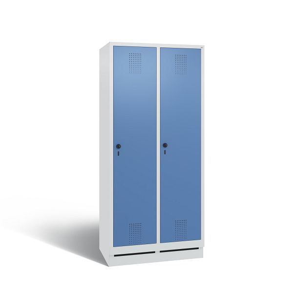 C+P Spind Evolo, 2 Abteile, H1800xB810xT500 mm, Grau/Fernblau, 48020-22B S10036