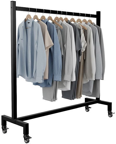 CLP Kleiderständer Gisborne 120x38x120 mm, schwarz, 326425
