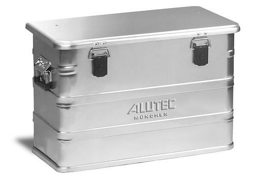 DENIOS Aluminiumbox Comfort, ohne Stapelecken, 73 Liter Volumen, 254866