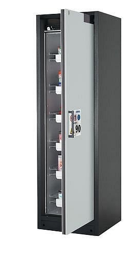 asecos Gefahrstoffschrank Select W-66R-O (one touch), 600 mm, 6 Auszüge, Tür grau, 3007504130090