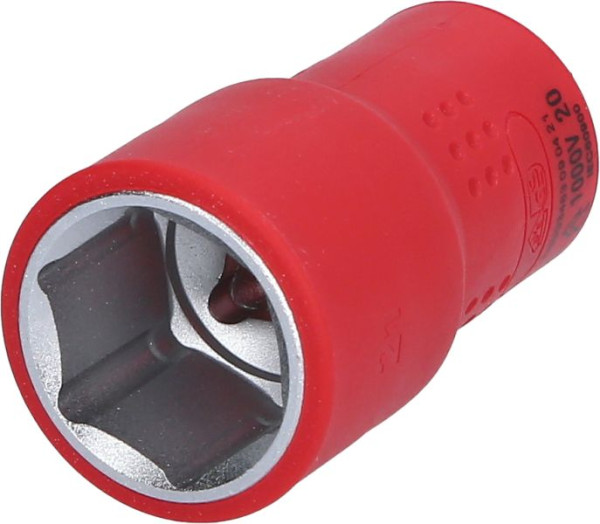 KS Tools 1/2" Isolierte Stecknuss, 21 mm, 118.1221, 4042146873397