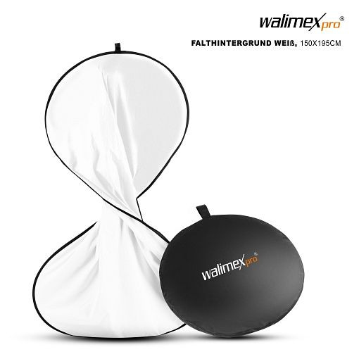Walimex Falthintergrund weiß, 150x200cm, 1014928, 4250234549288