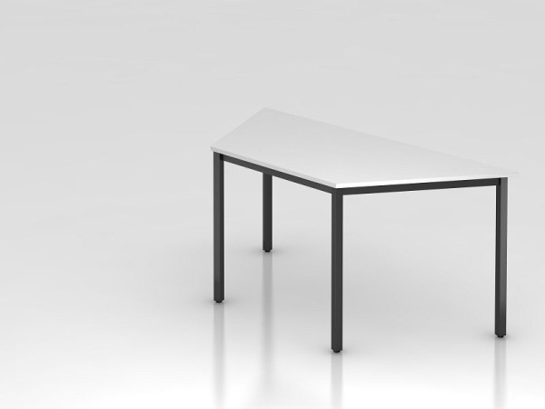 Hammerbacher Trapeztisch, 160x69cm Weiß/Schwarz, Trapezform, Trapezform, VDQTR/W/D