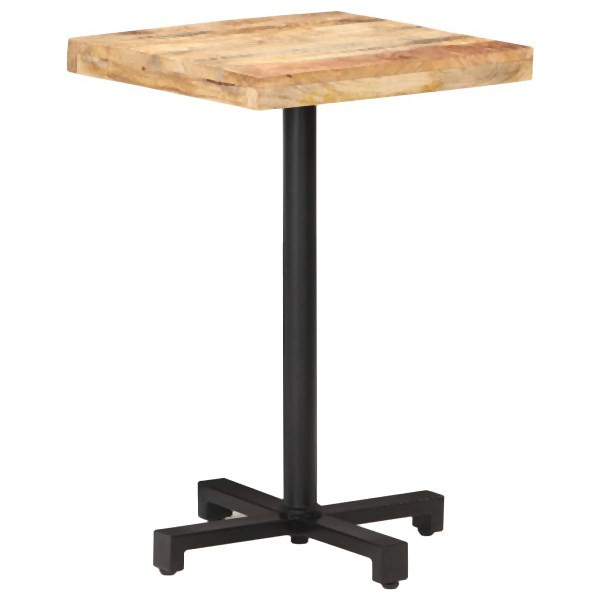 vidaXL Bistrotisch Quadratisch 50x50x75 cm Raues Mangoholz, 320262