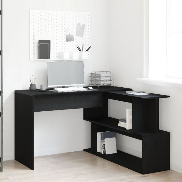 vidaXL Schreibtisch Schwarz Eiche 200x50x76 cm Holzwerkstoff, 862465