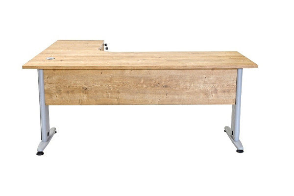 Mades Winkelschreibtisch Dona, Saphir Eiche Dekor, 180 cm x 120 cm x 74 cm, inkl. Beistellcontainer, rechts gewinkelt, MAD1014160Eİ R